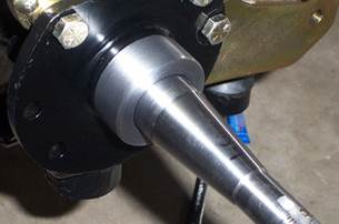 Close up Image of Turner Brake Grease Seal Adapter Installed